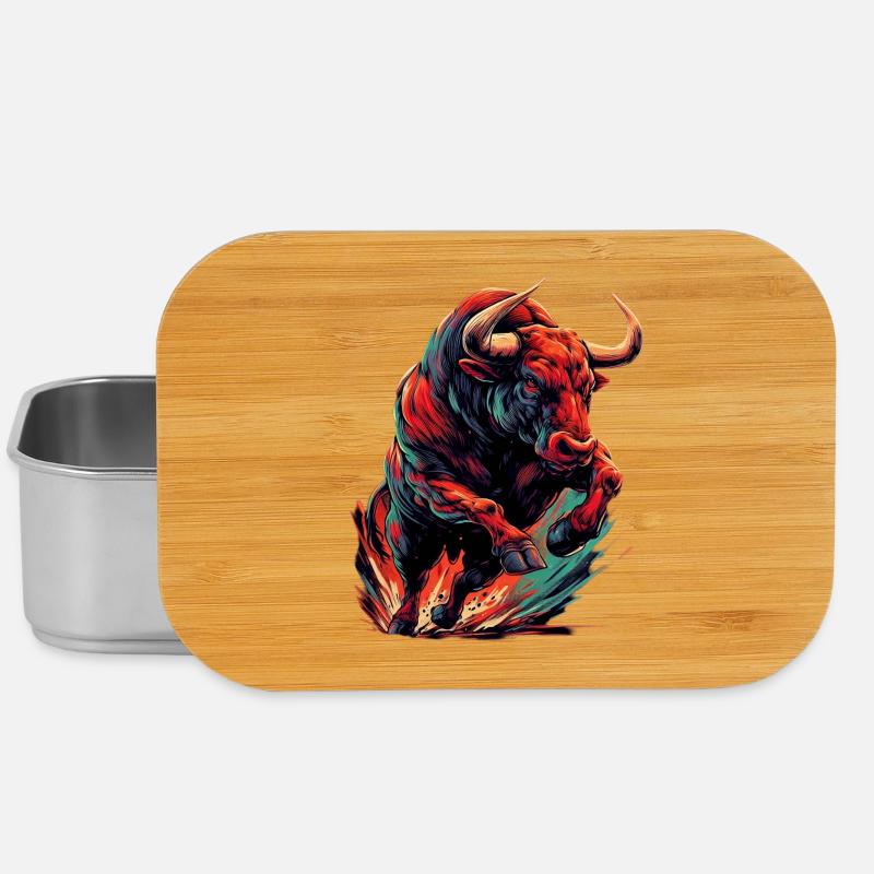 Stier - Lunch Box - Silber