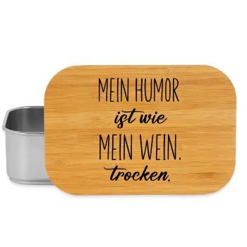 Humor Wein Trocken Lustig Humor - Lunch Box - Silber - Vorne