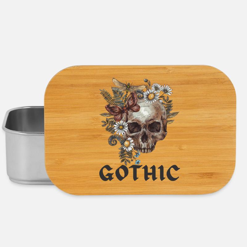Gothic Black Edition Skull - Lunch Box - silver