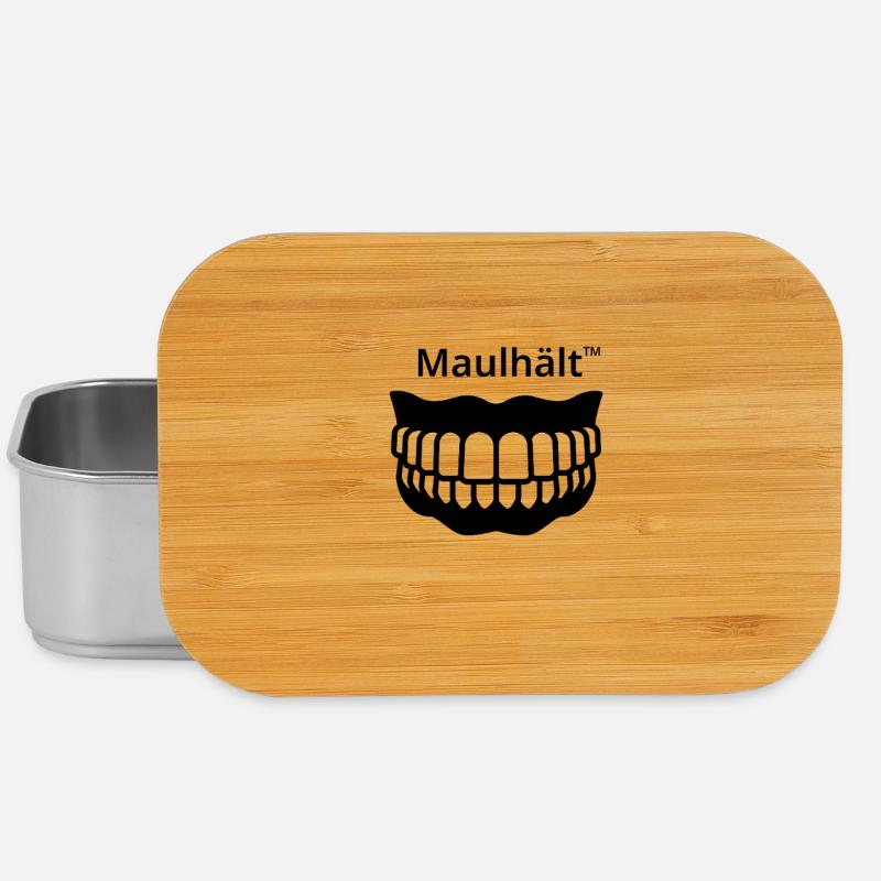 Schwarzer Minimalismus (Maulhält) - Lunch Box - Silber