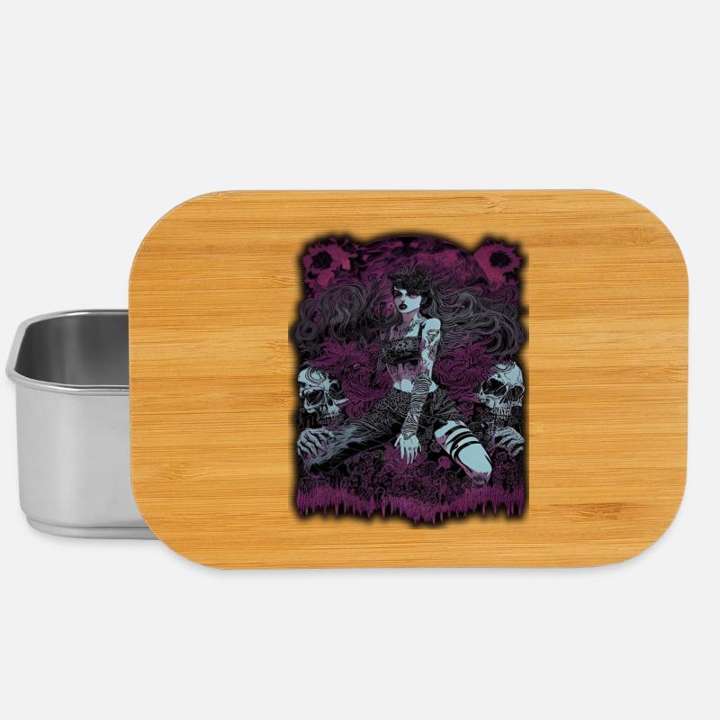 Dark Enchantress with Skull Elements - Lunch Box - silver