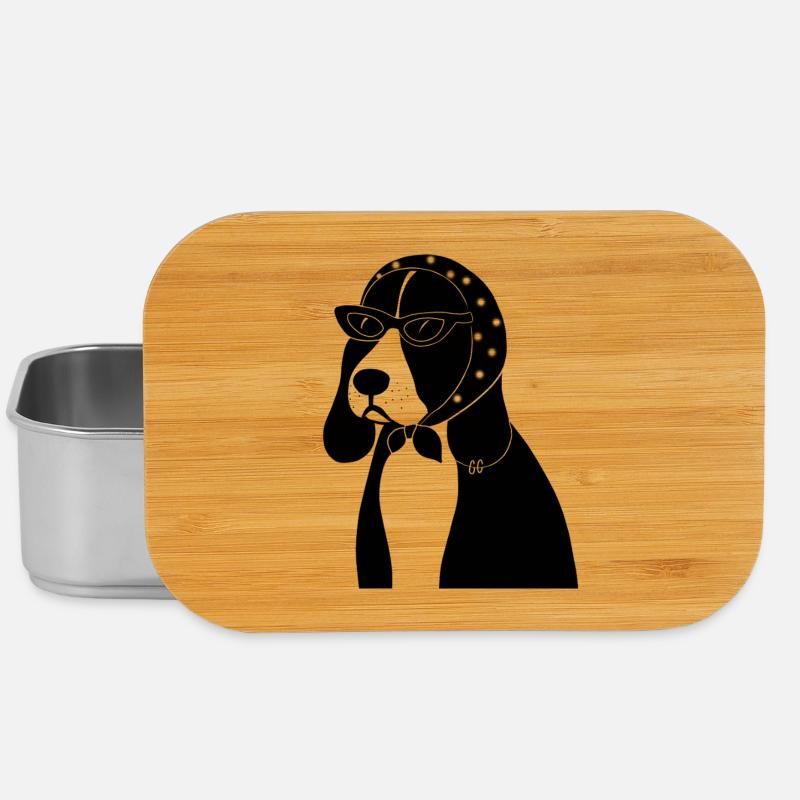 Beagle mit Stil - Lunch Box - Silber
