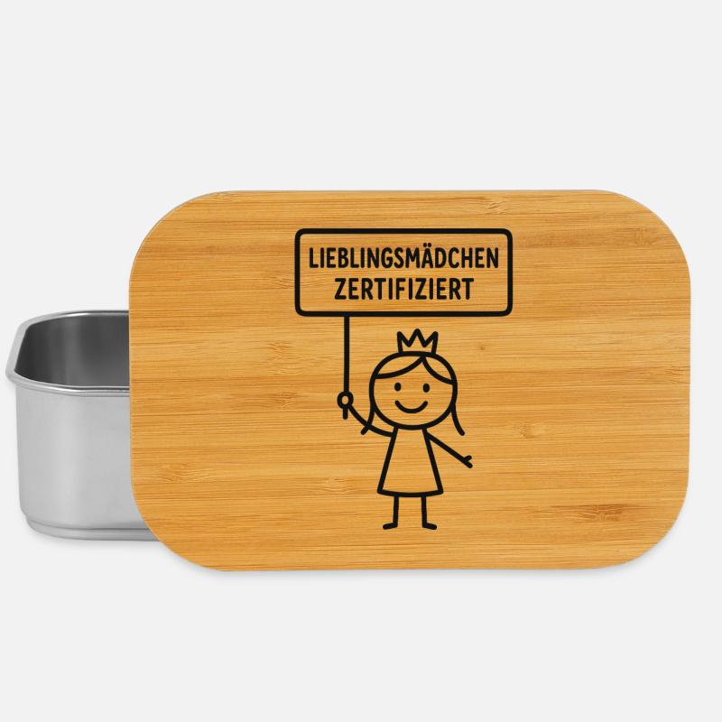 Fille préférée certifiée - Design drôle - Boîte à goûter - argent