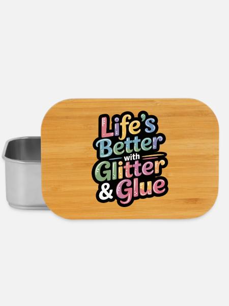 Glitzer & Kleber Lebensfreude - Lunch Box - Silber