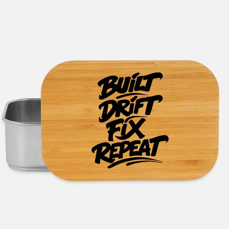 Built Drift Fix Repeat v2 - Lunch Box - Silber