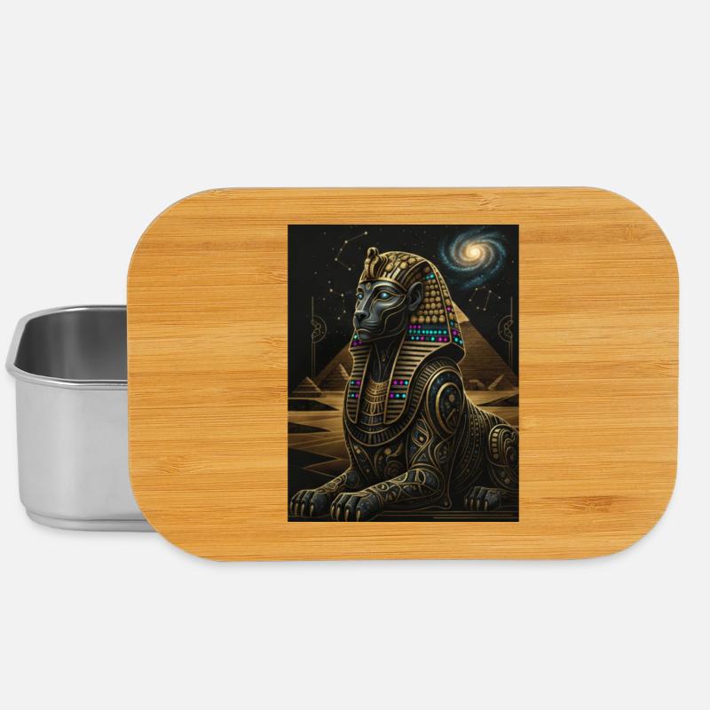 Cosmic Anubis Sphinx in Gold - Lunch Box - silver