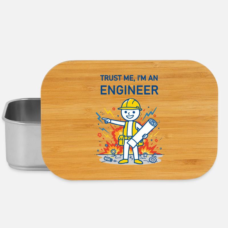 Trust Me, I'm an Engineer - for light background - Lunch Box - silver