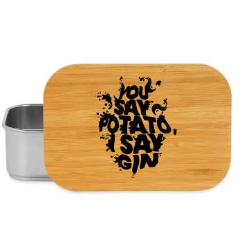 Du sagst Kartoffel, ich sage Gin – lustiges Gin-Liebhaber-Zitat - Lunch Box - Silber - Vorne