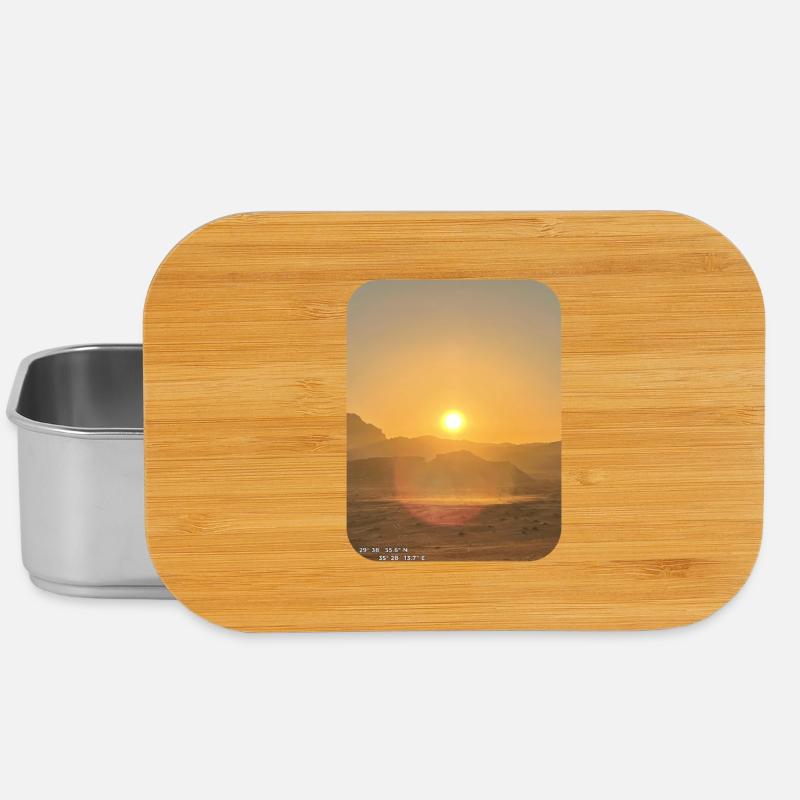 Soleil du désert à l’horizon - Boîte à goûter - argent