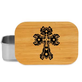 gothique croix religieuse croix - Boîte à goûter - argent - Devant