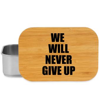 we will never give up - Lunch Box - silver - Front