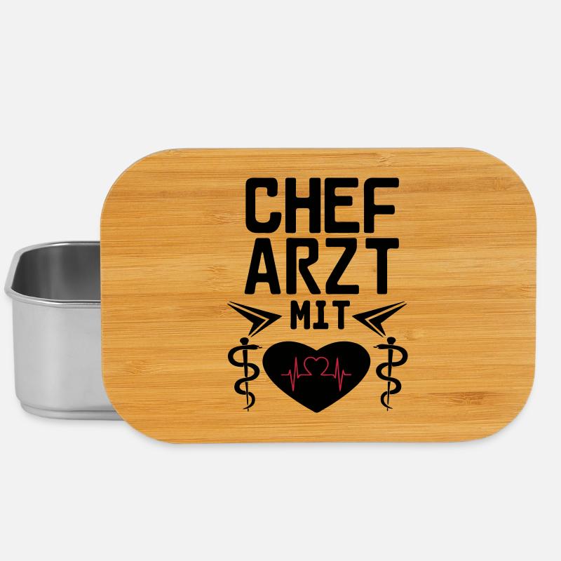 Chefarzt mit Herz Geschenk - Lunch Box - Silber