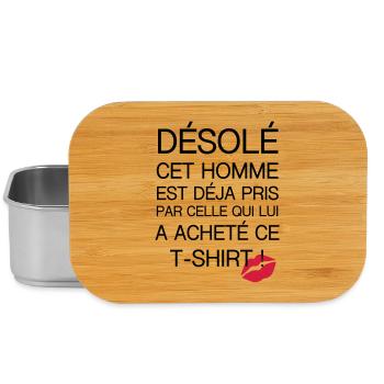 Désolé Homme pris - Boîte à goûter - argent - Devant