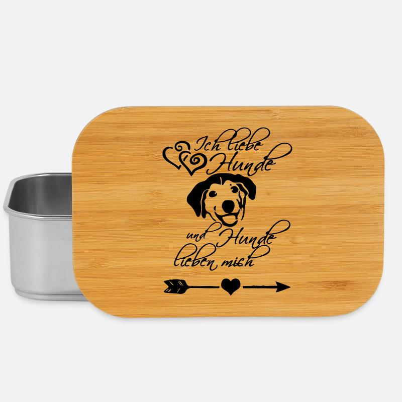 Ich liebe Hunde Liebe Tier Haustier Geschenk - Lunch Box - Silber