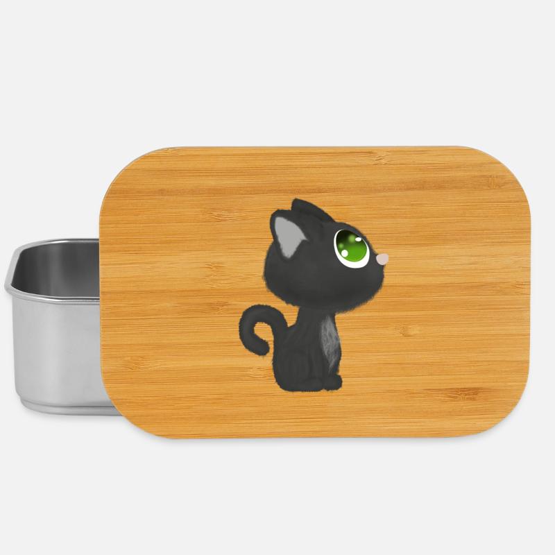 Chat - Boîte à goûter - argent