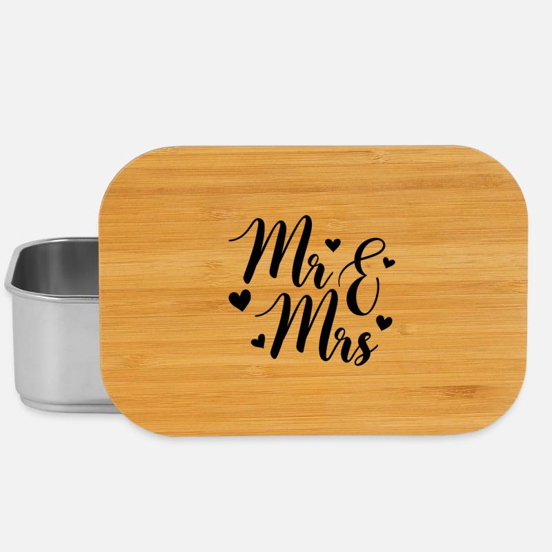 Mr and mrs - Lunch Box - silver