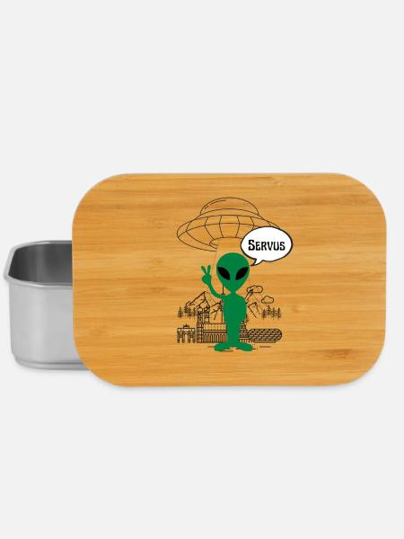 Servus Alien ART - Lunch Box - Silber
