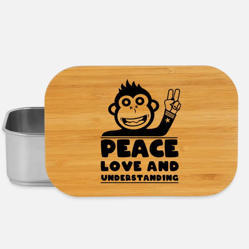 Peace love and understanding - Lunch Box - silver