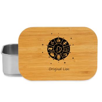 Zodiac sign Leo 001 black - Lunch Box - silver - Front