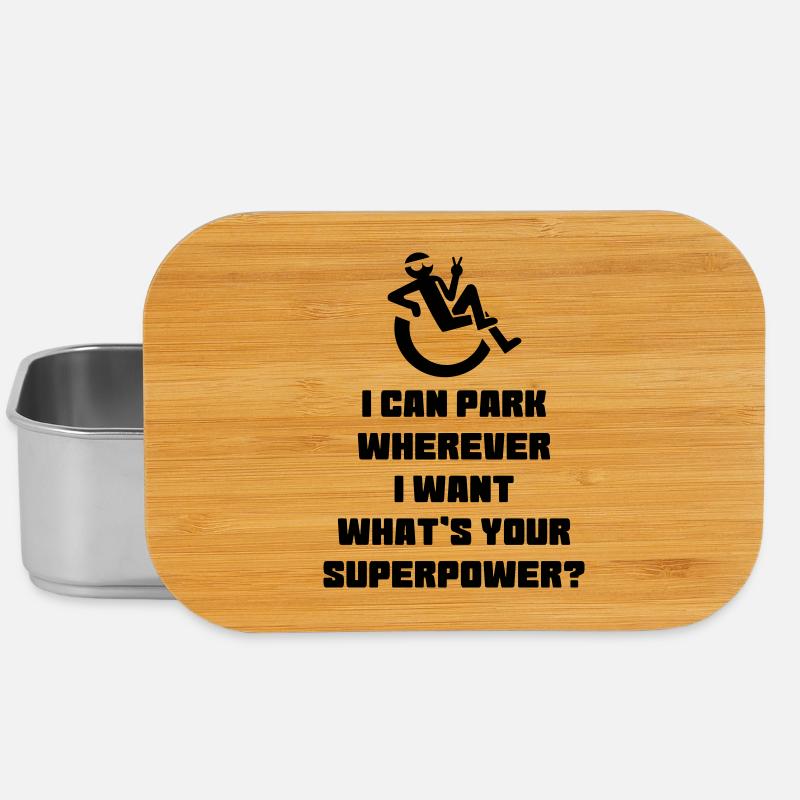 Ich kann als Rollstuhlfahrer überall parken # - Lunch Box - Silber