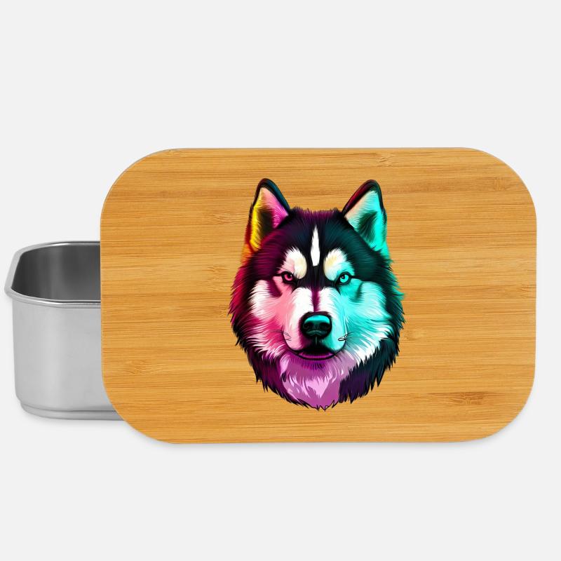 Wolf Husky Hund - Lunch Box - Silber