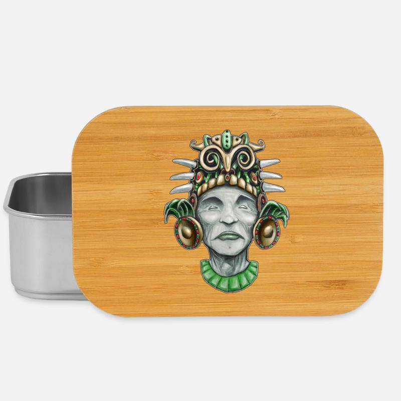 Dieu d’inspiration aztèque 2 - Boîte à goûter - argent