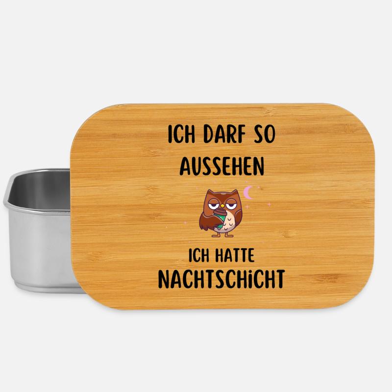 ich darf so aussehen ich hatte Nachtschicht - Lunch Box - Silber