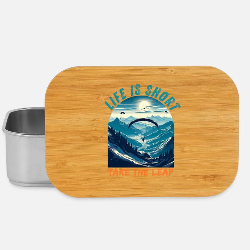 Paraglider over Alpine Mountains - Paraglider Tee - Lunch Box - Silber