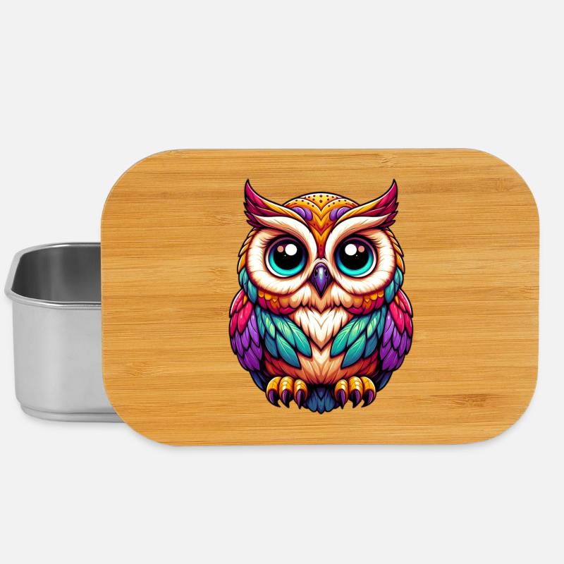 Eule - Lunch Box - Silber