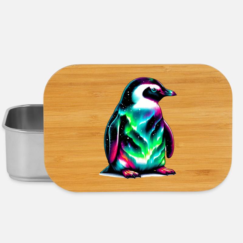 Pinguin - Lunch Box - Silber