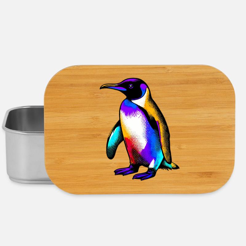 Pinguin - Lunch Box - Silber
