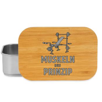 Muscles de principe - banc de musculation - Boîte à goûter - argent - Devant