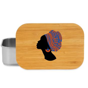 Afrikanische Frau Traditionelles Design Afrika - Lunch Box - Silber - Vorne