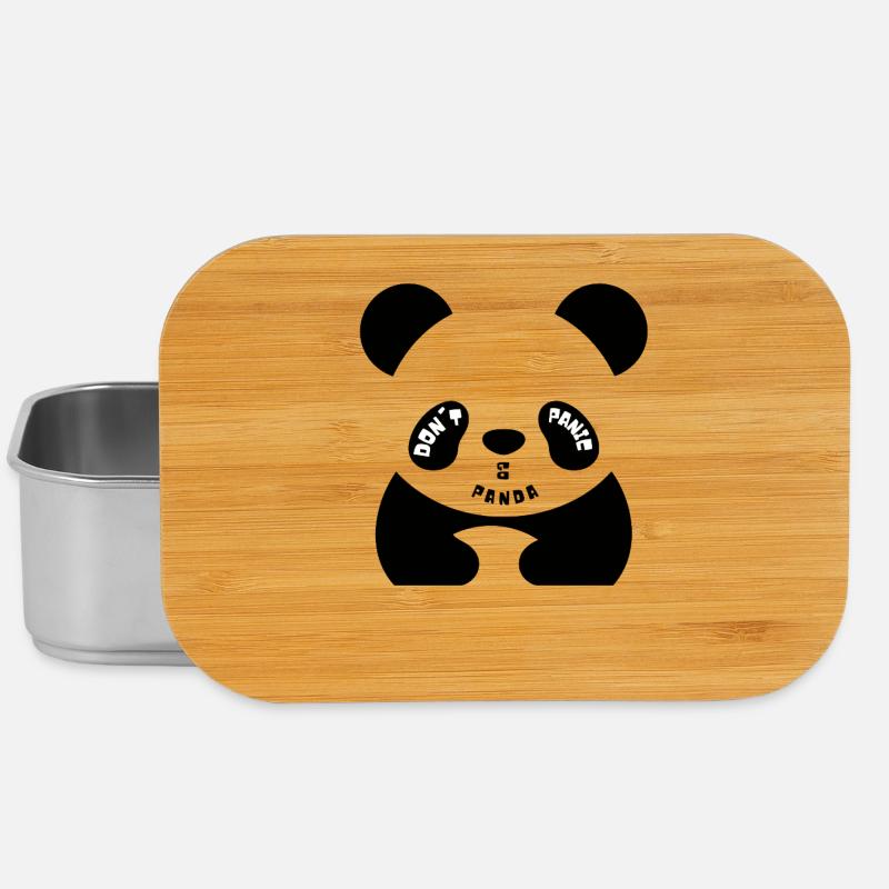 Dont Panic GO Panda - Lunch Box - silver