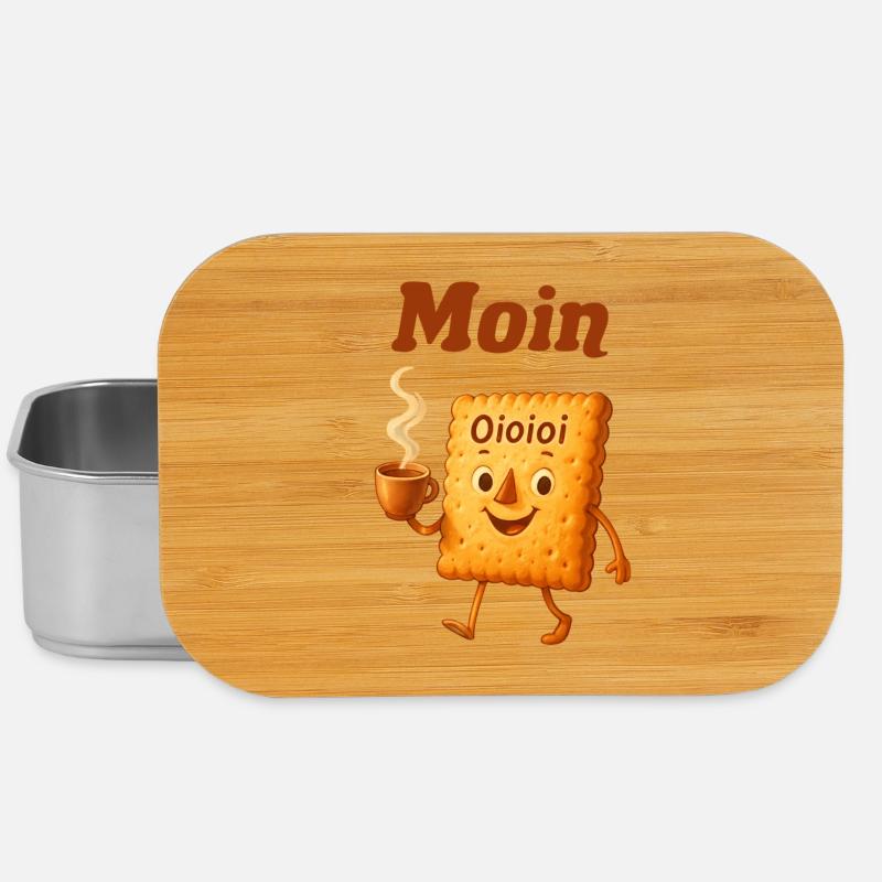 Moin biscuit dessin animé motif café - Boîte à goûter - argent