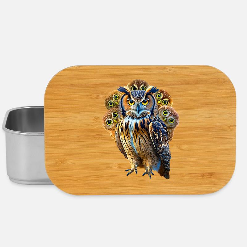 Eule - Lunch Box - Silber