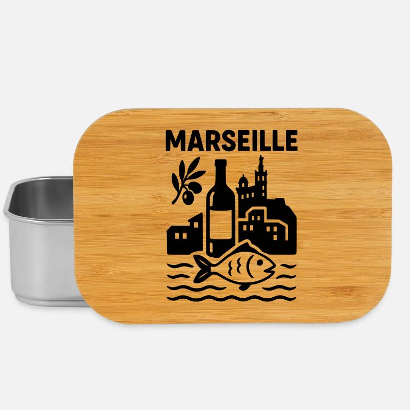 Marseille Silhouette - Boîte à goûter - argent