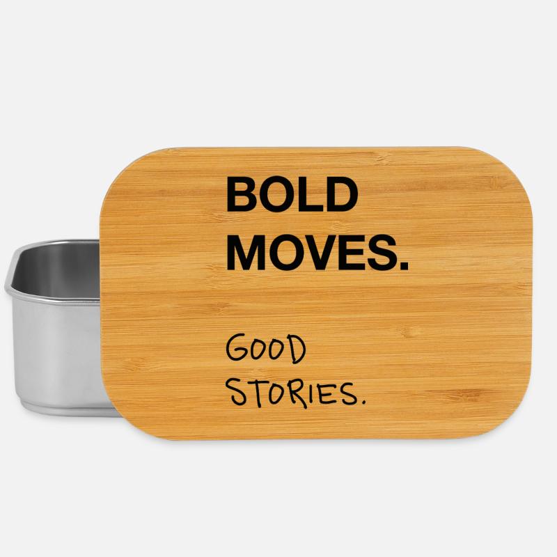 Bold Moves. Good Stories. Statement Trend Typo  - Lunch Box - Silber