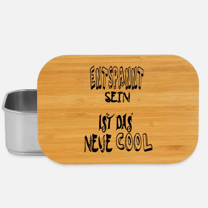 Be relaxed, cool. Saying Text - Lunch Box - silver