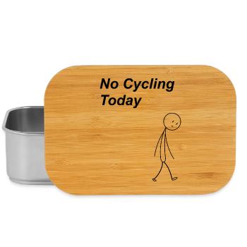 No Cycling Today - Lunch Box - Silber - Vorne
