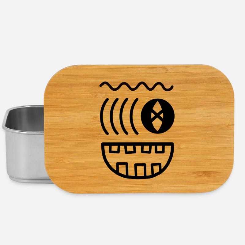 Wavy monster face - Lunch Box - silver