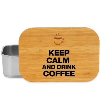 KEEP CALM AND DRINK COFFEE, COFFEE JUNKIE GIFT - Lunch Box - silver - Front