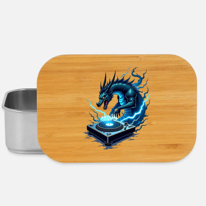 Blaues Drachen-DJ Kraft - Lunch Box - Silber