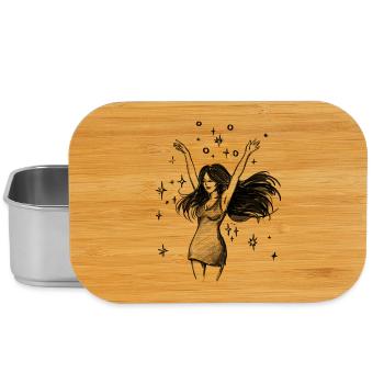 Dancing Woman Empowerment - Illustration - Lunch Box - silver - Front