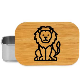 lion - Boîte à goûter - argent - Devant