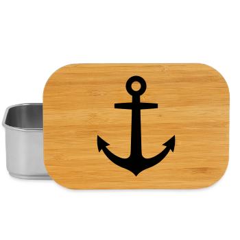 Anker Maritim Schiff Logo - Lunch Box - Silber - Vorne