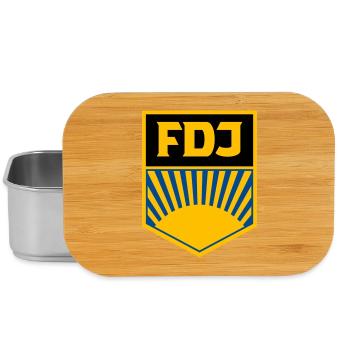 FDJ - Freie Deutsche Jugend (eckig, dreifarbig) - Lunch Box - Silber - Vorne
