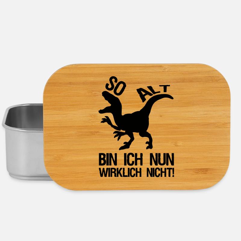 Dinosaurier Alter Geburtstag, Sprüche, Geschenk - Lunch Box - Silber