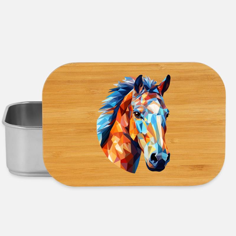 Cheval Polygone Tête De Cheval Chevaux - Boîte à goûter - argent