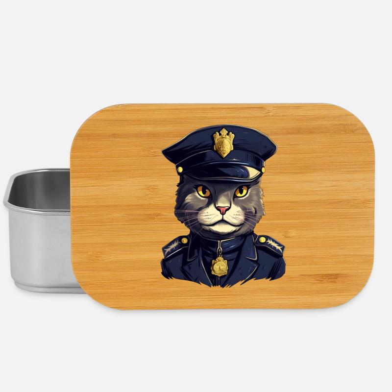 Katzen Polizei - Lunch Box - Silber